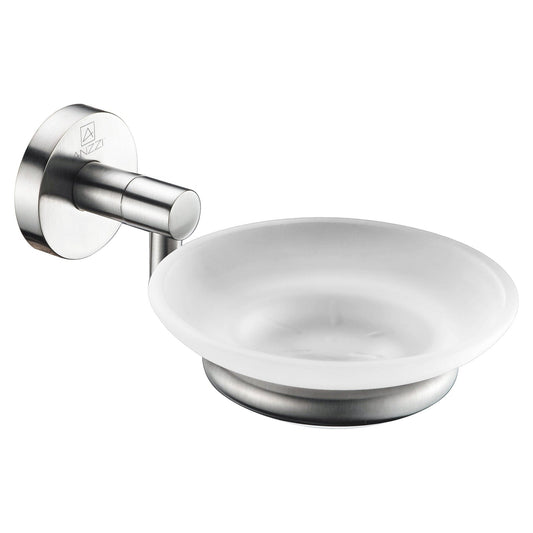 ANZZI Caster Series Round Brushed Nickel Soap Dish