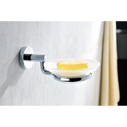 ANZZI Caster Series Round Polished Chrome Soap Dish