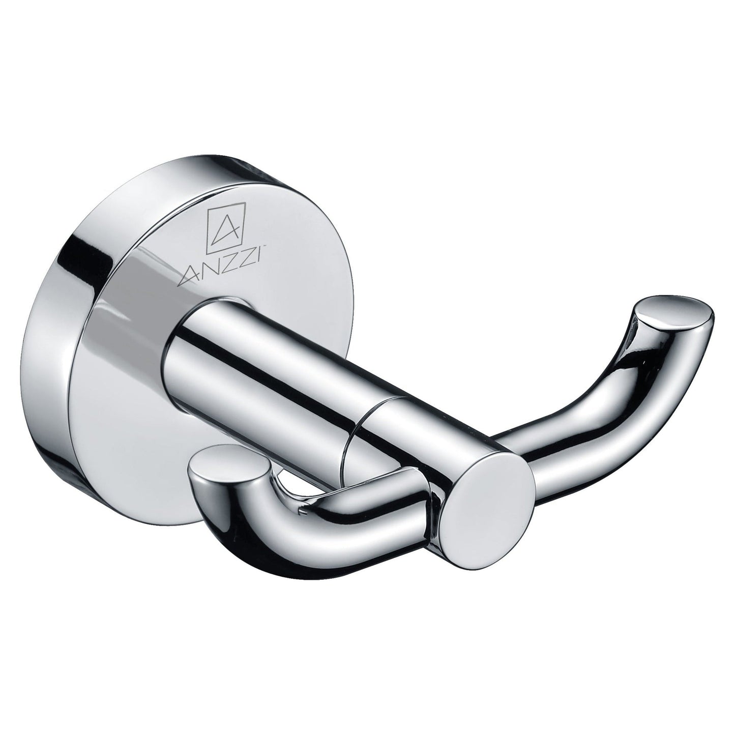 ANZZI Caster Series Wall-Mounted Polished Chrome Dual Robe Hooks