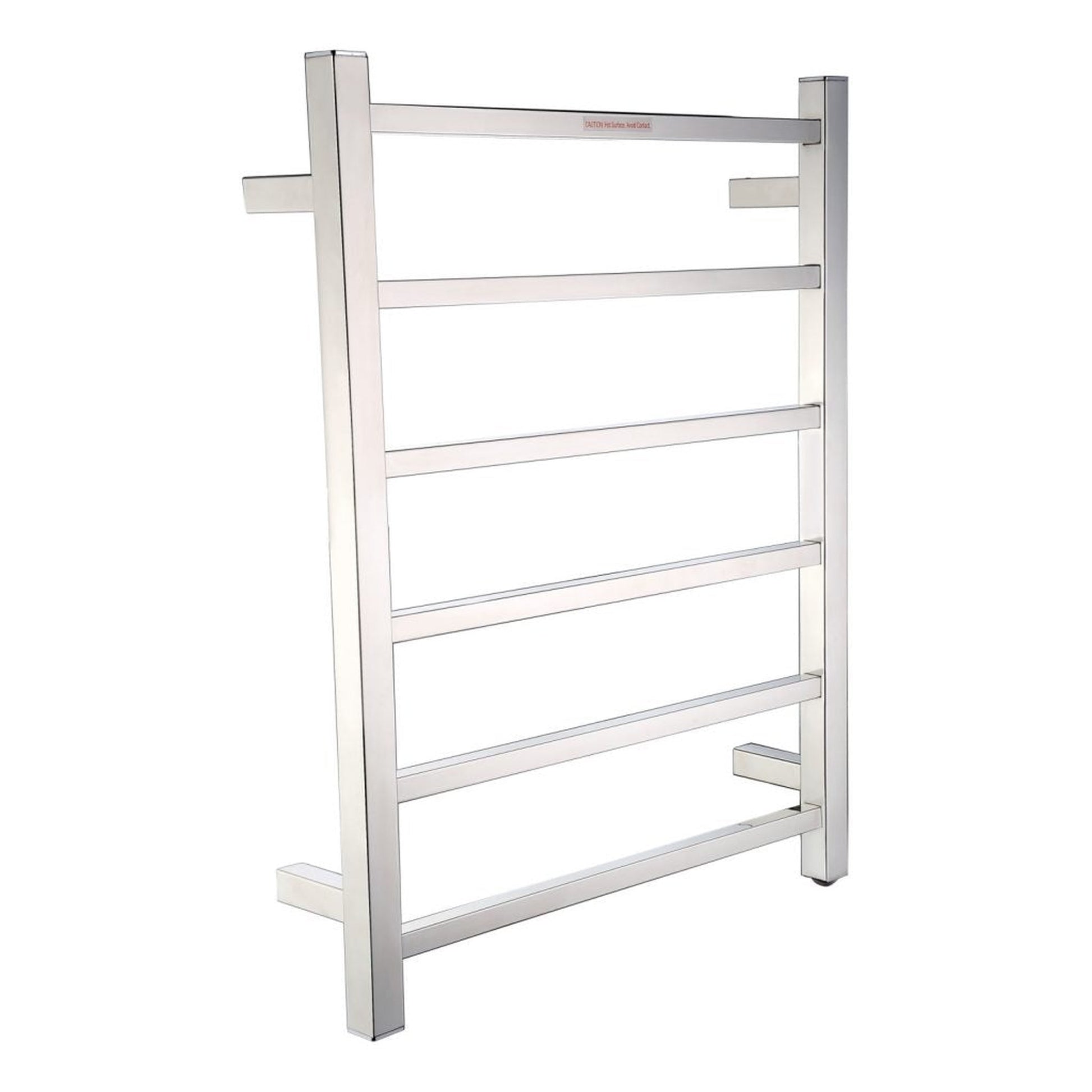 ANZZI Charles Series 6-Bar Stainless Steel Polished Chrome Wall-Mounted Electric Towel Warmer Rack
