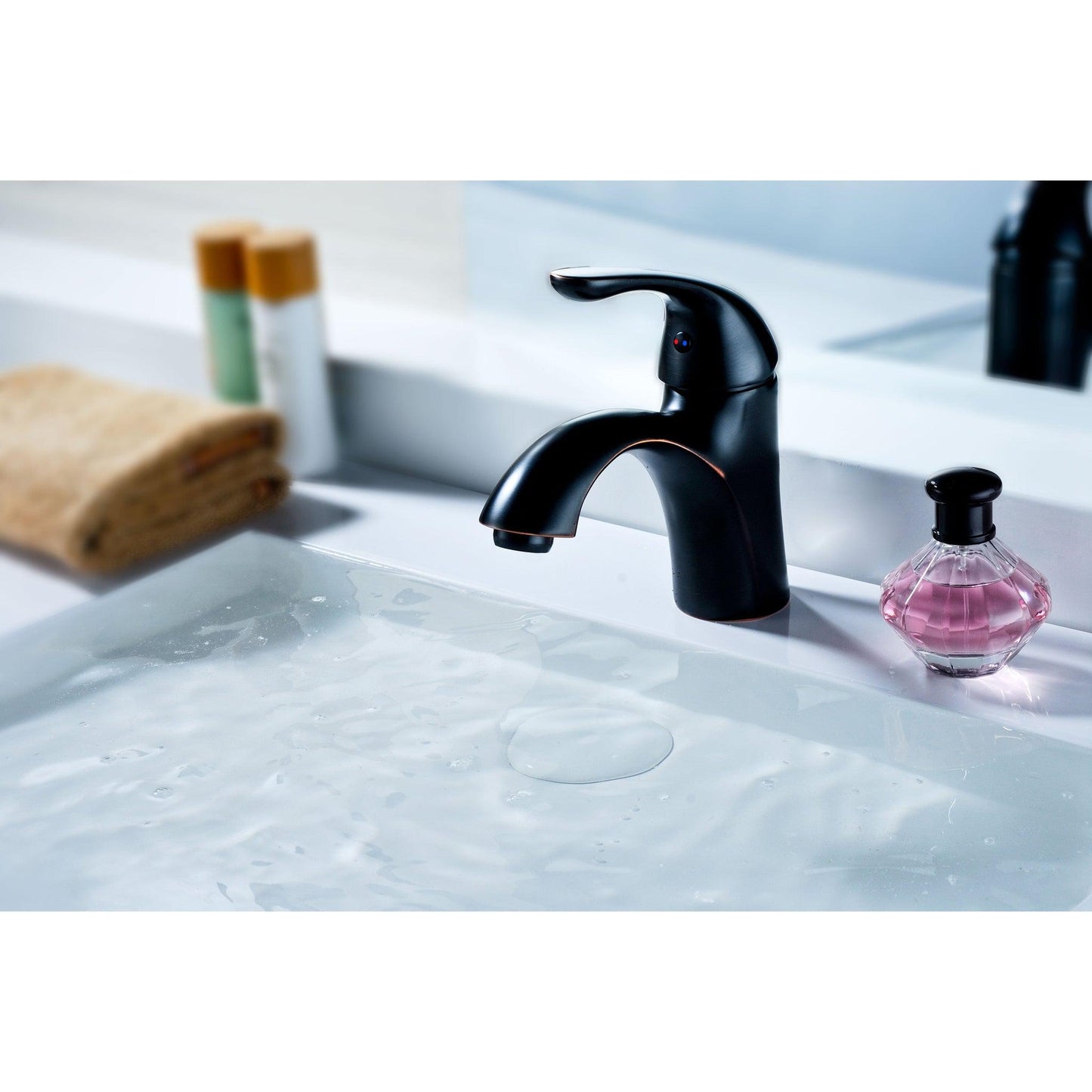 ANZZI Clavier Series 3" Single Hole Oil Rubbed Bronze Mid-Arc Bathroom Sink Faucet