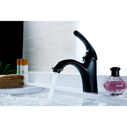 ANZZI Clavier Series 3" Single Hole Oil Rubbed Bronze Mid-Arc Bathroom Sink Faucet