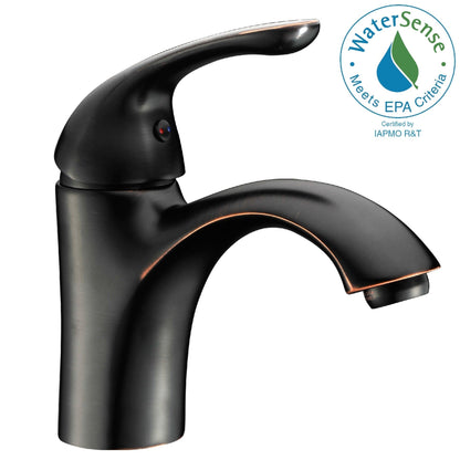 ANZZI Clavier Series 3" Single Hole Oil Rubbed Bronze Mid-Arc Bathroom Sink Faucet