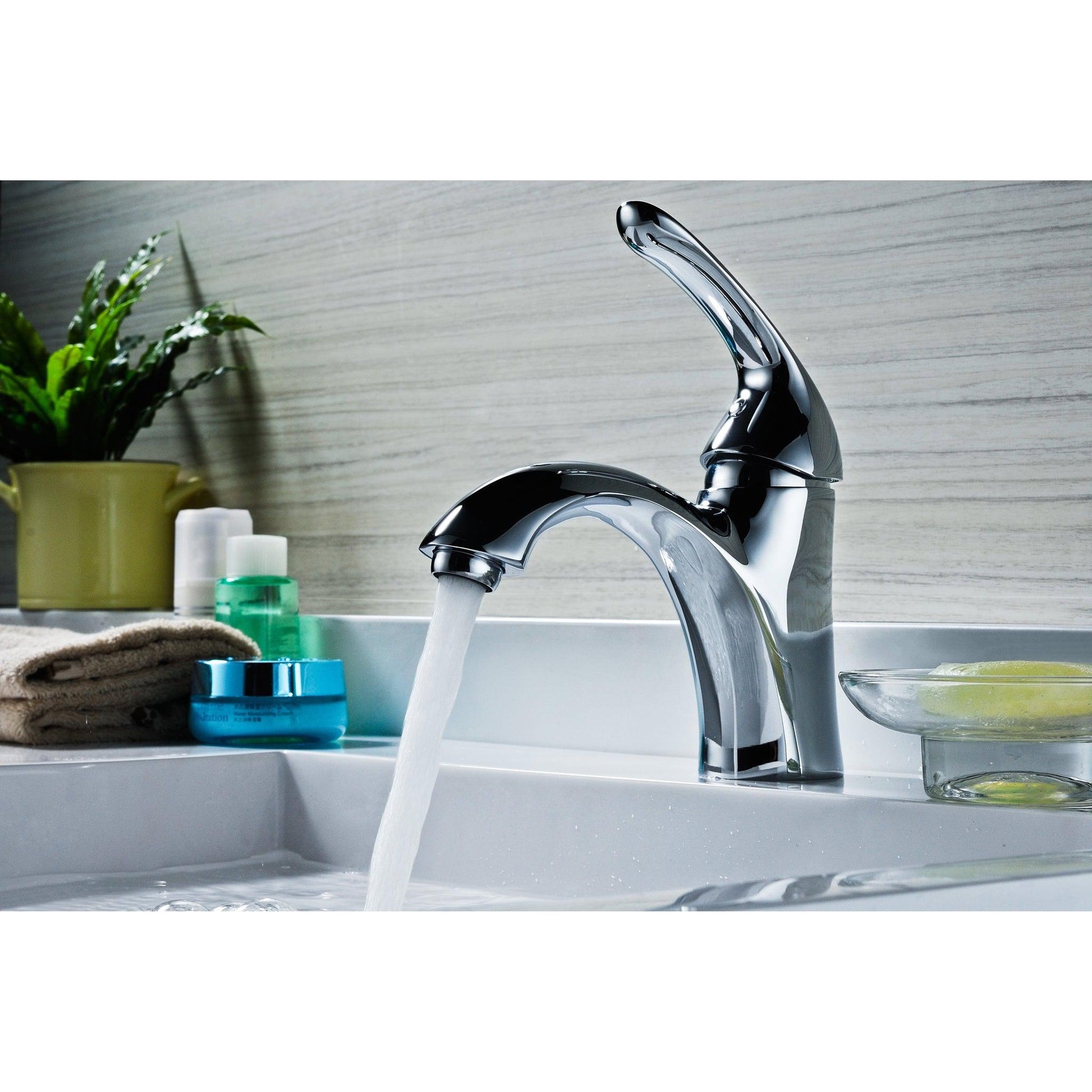 ANZZI Clavier Series 3" Single Hole Polished Chrome Mid-Arc Bathroom Sink Faucet