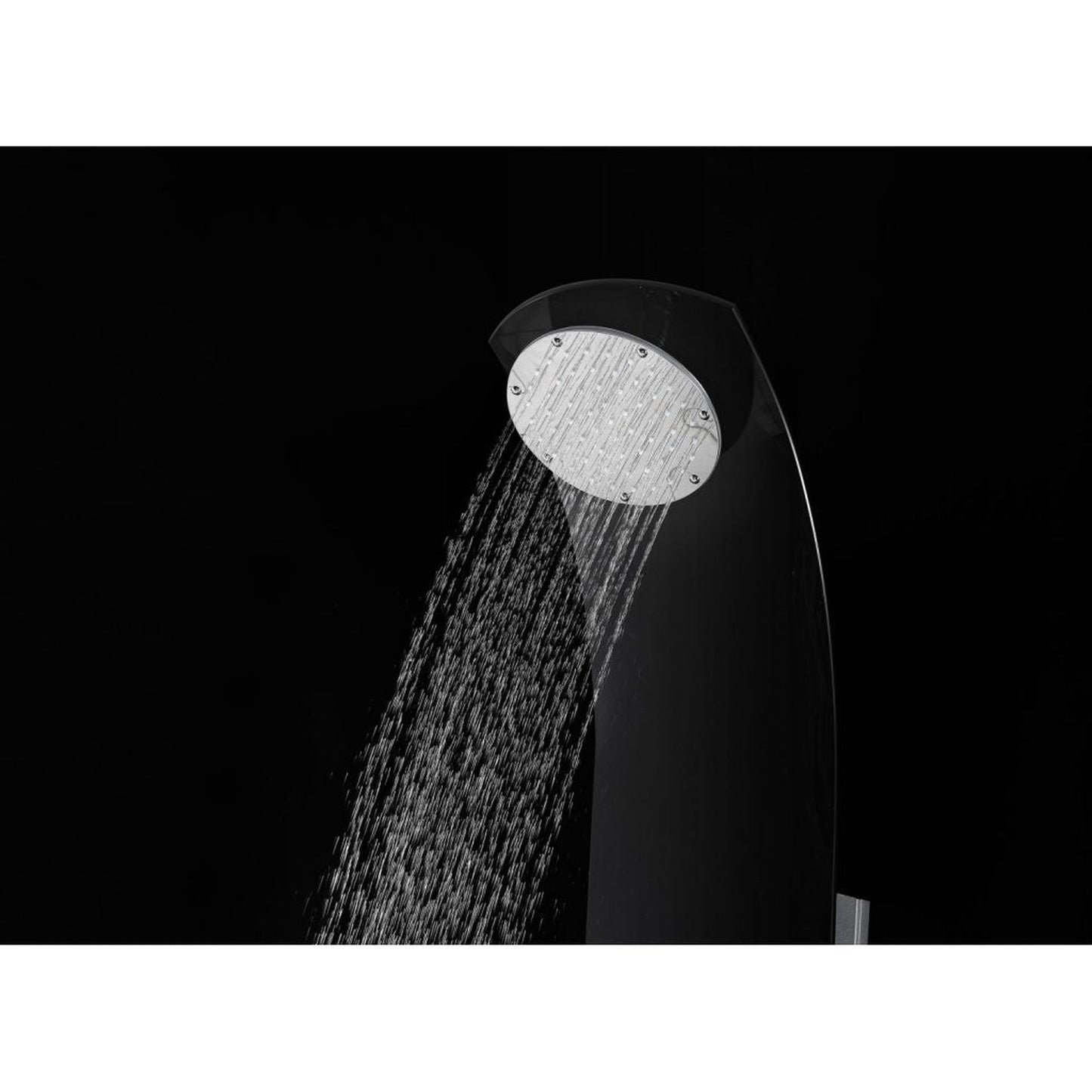 ANZZI Colossal Series 56" Black 4-Jetted Full Body Shower Panel With Heavy Rain Shower Head and Euro-Grip Hand Sprayer