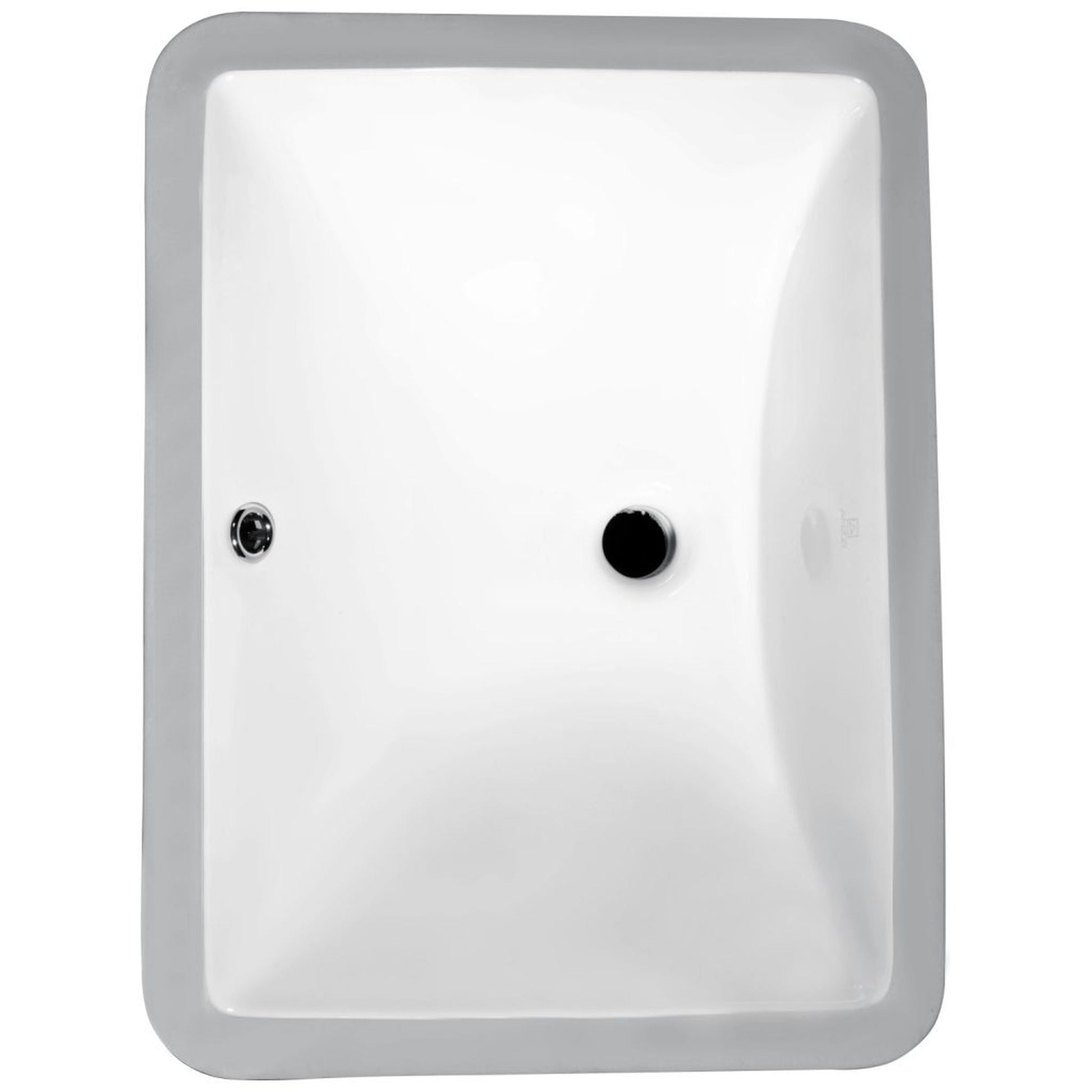 ANZZI Dahlia Series 21" x 15" Rectangular Glossy White Undermount Sink With Built-In Overflow