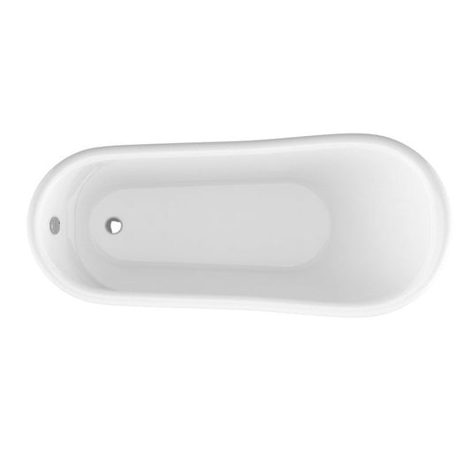 ANZZI Diamante Series 67" x 30" Freestanding Glossy White in Eagle's Talon Claw Feet Style Bathtub