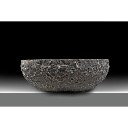 ANZZI Dusk Series 17" x 17" Round Blue Stone Vessel Sink