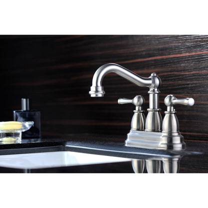 ANZZI Edge Series 4" Centerset Brushed Nickel Mid-Arc Bathroom Sink Faucet