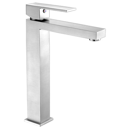 ANZZI Enti Series 9" Single Hole Brushed Nickel Bathroom Sink Faucet