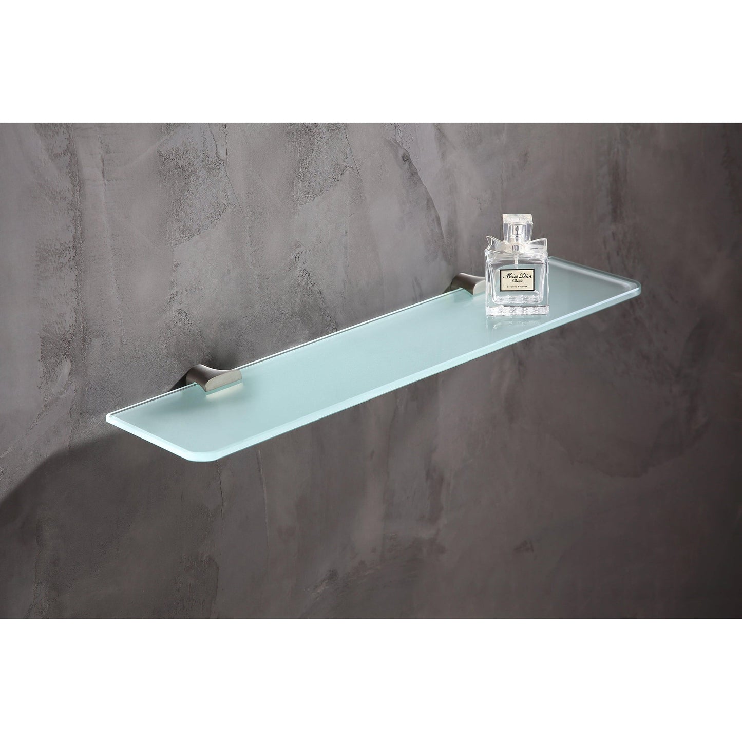 ANZZI Essence Series 19" Brushed Nickel Glass Shelf