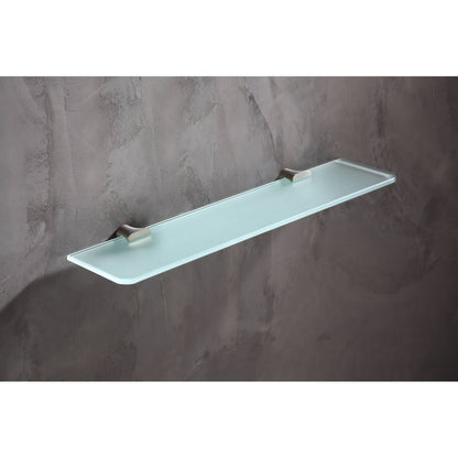 ANZZI Essence Series 19" Brushed Nickel Glass Shelf