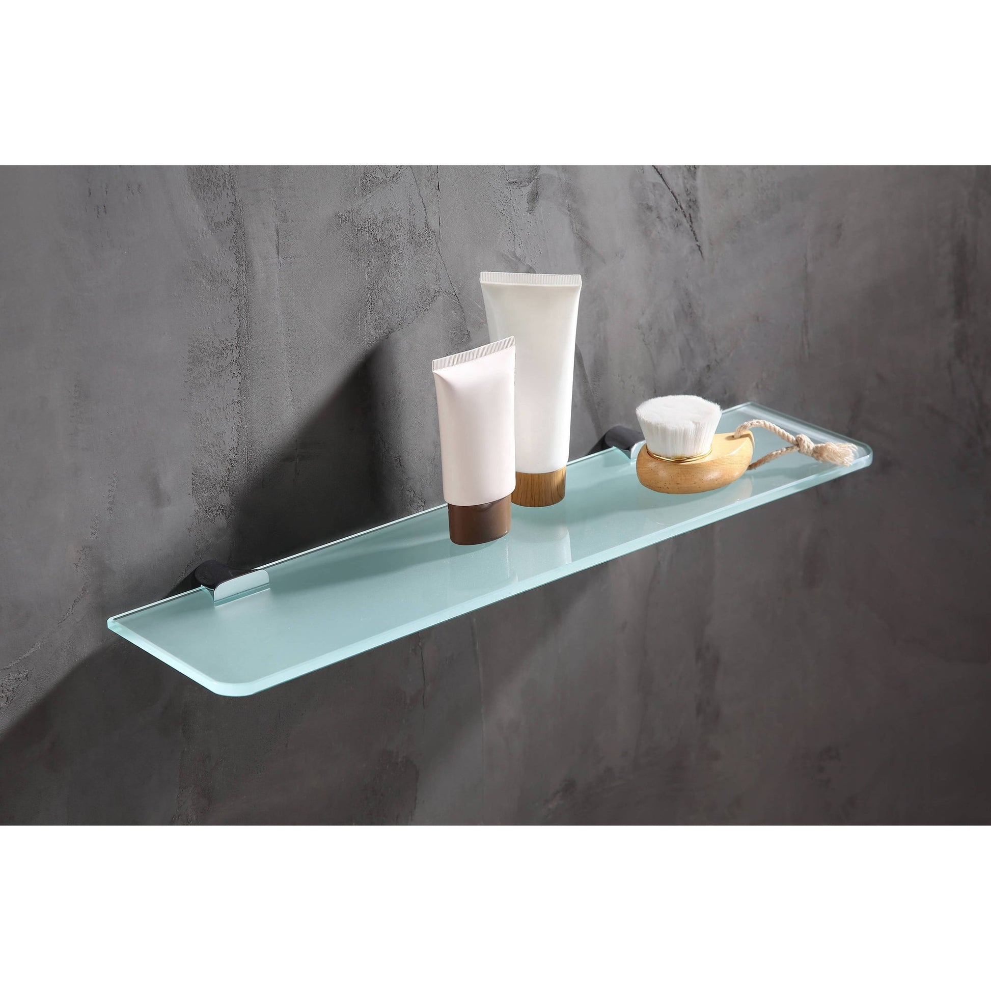 ANZZI Essence Series 19" Polished Chrome Glass Shelf