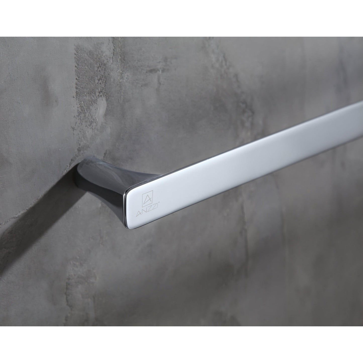 ANZZI Essence Series 25" Polished Chrome Wall-Mounted Single Towel Bar