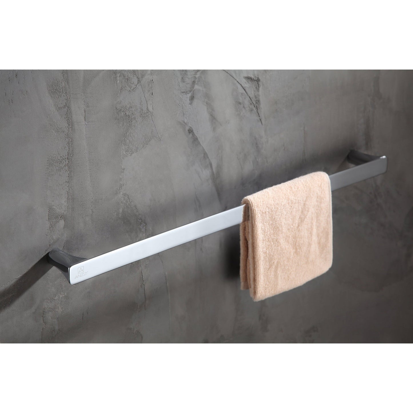 ANZZI Essence Series 25" Polished Chrome Wall-Mounted Single Towel Bar