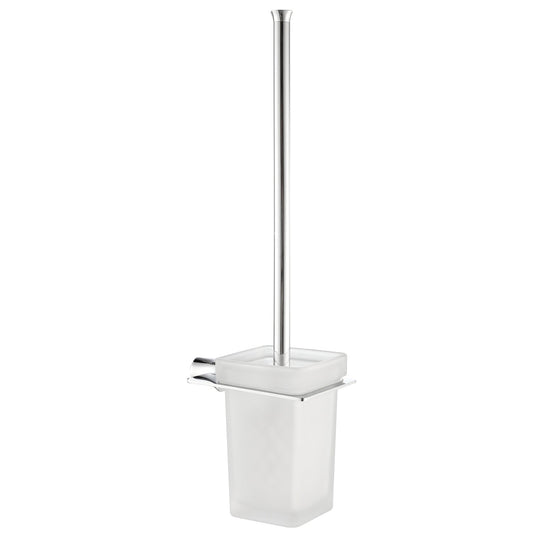 ANZZI Essence Series Brushed Nickel Wall-Mounted Toilet Brush With Holder
