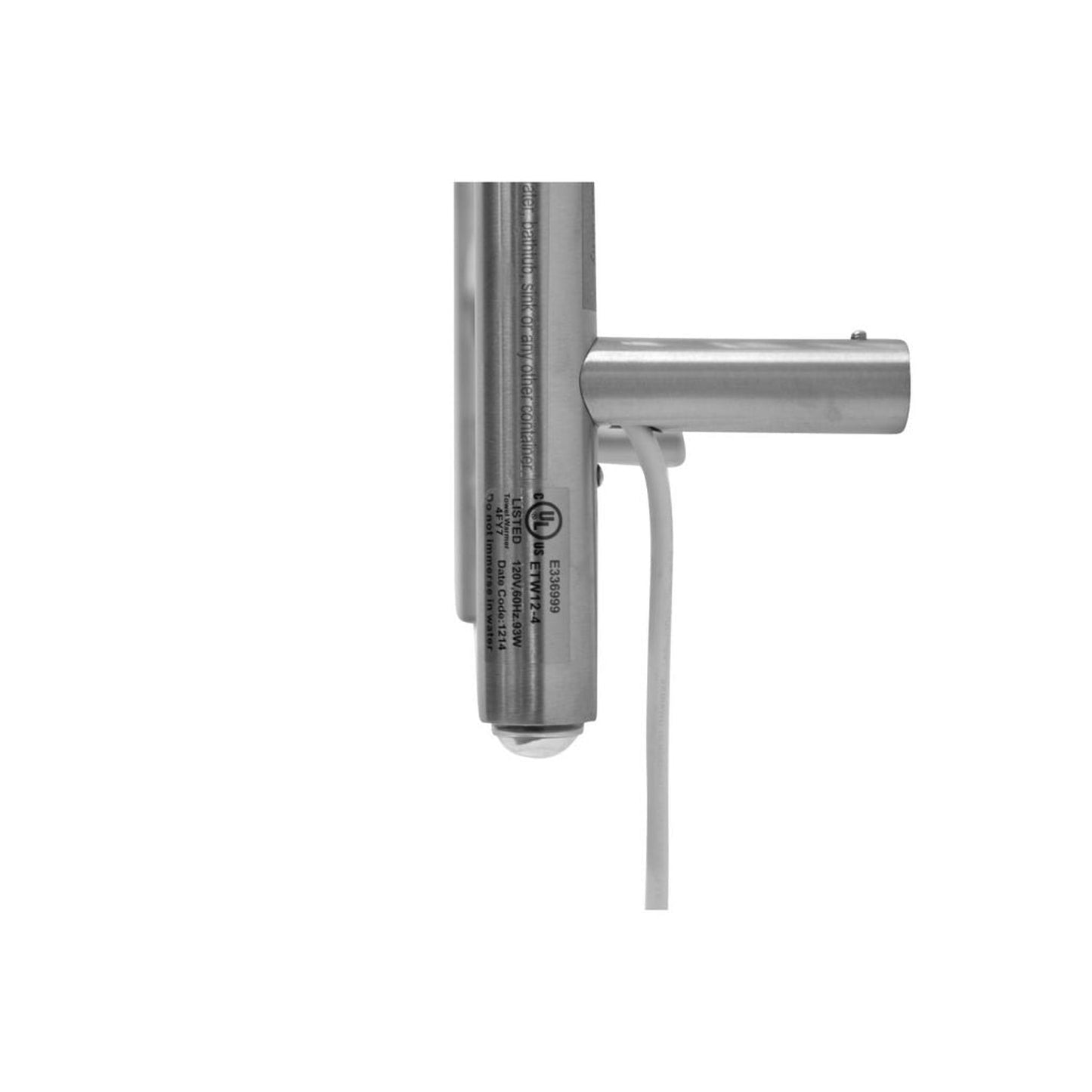 ANZZI Eve Series 8-Bar Stainless Steel Wall-Mounted Electric Towel Warmer Rack With Top Shelf in Brushed Nickel Finish