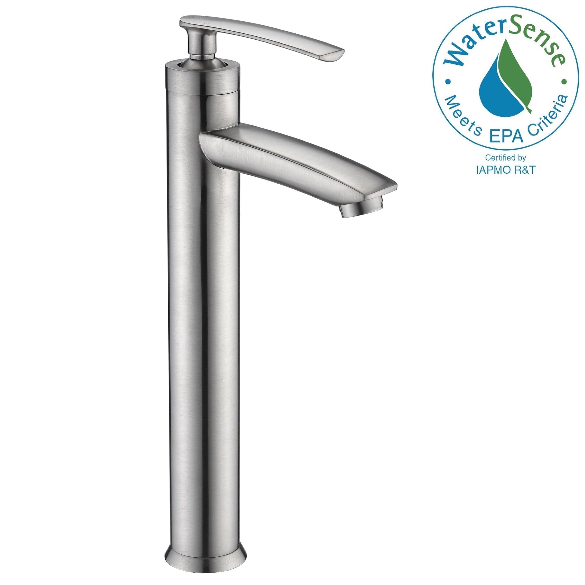 ANZZI Fifth Series 9" Single Hole Brushed Nickel Bathroom Sink Faucet