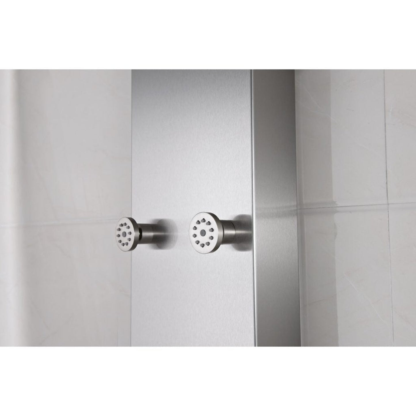 ANZZI Fontan Series 64" Brushed Stainless Steel 6-Jetted Full Body Shower Panel With Heavy Rain Shower Head and Euro-Grip Hand Sprayer