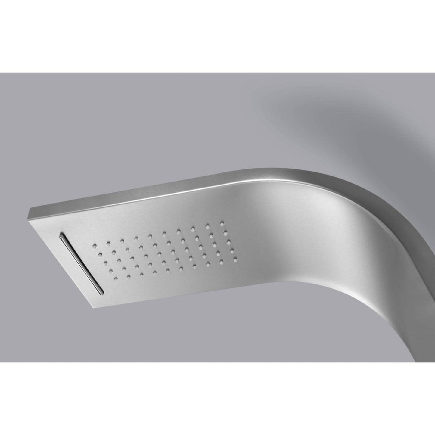 ANZZI Fontan Series 64" Brushed Stainless Steel 6-Jetted Full Body Shower Panel With Heavy Rain Shower Head and Euro-Grip Hand Sprayer