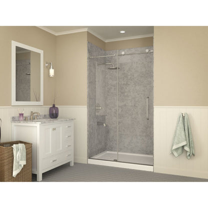 ANZZI Forum Series 48" x 32" Left Drain With Cover Single Threshold White Shower Base