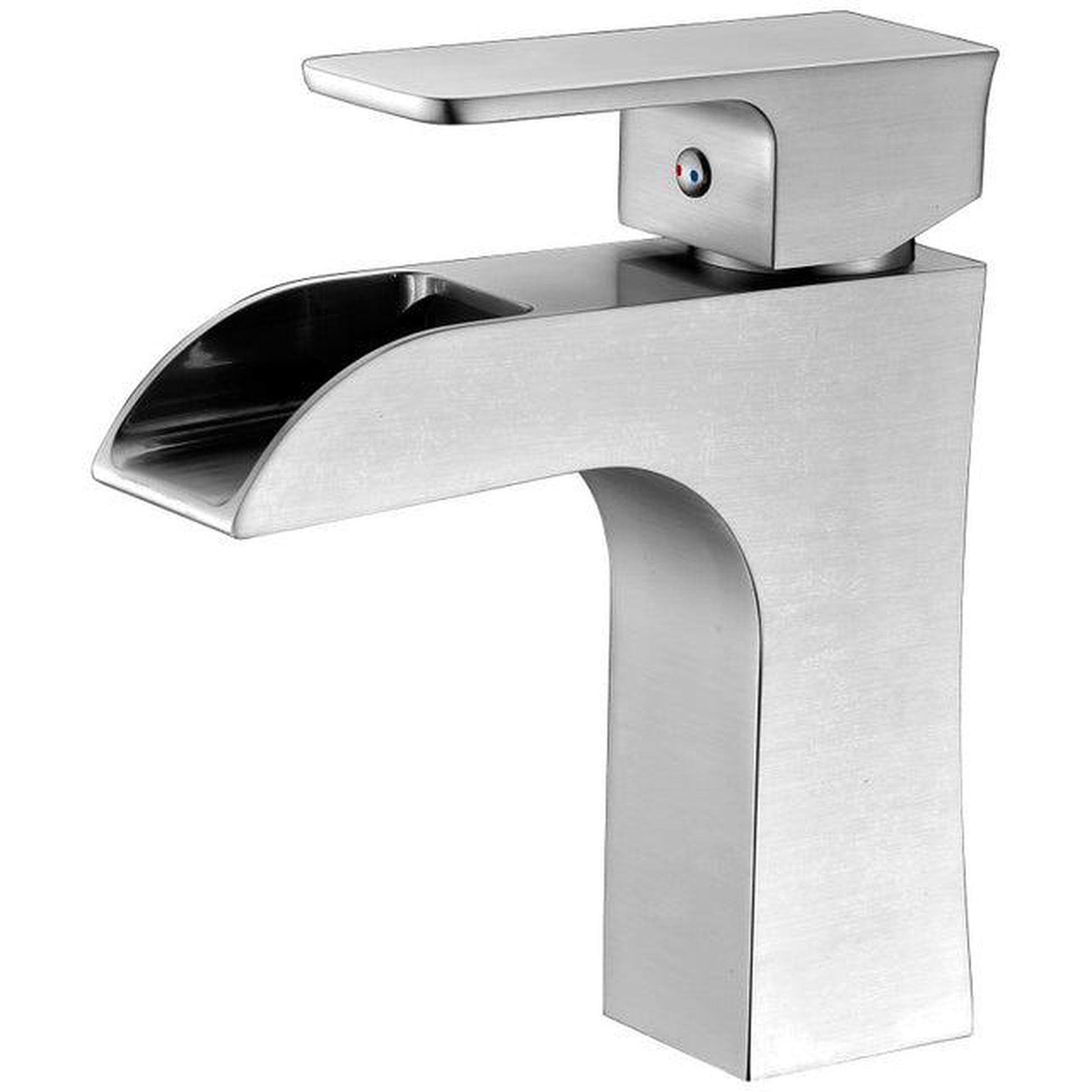 ANZZI Forza Series 4" Single Hole Brushed Nickel Low-Arc Bathroom Sink Faucet