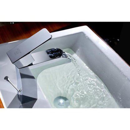 ANZZI Forza Series 4" Single Hole Polished Chrome Low-Arc Bathroom Sink Faucet