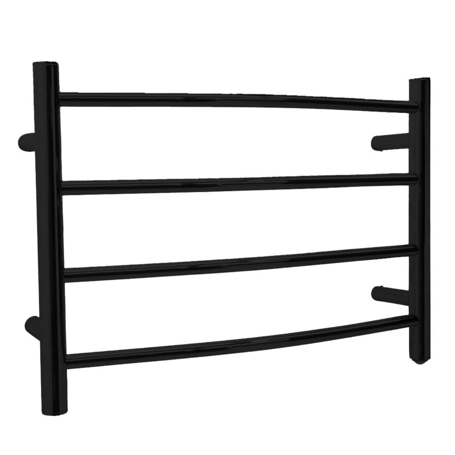 ANZZI Glow Series 4-Bar Stainless Steel Matte Black Wall-Mounted Electric Towel Warmer Rack