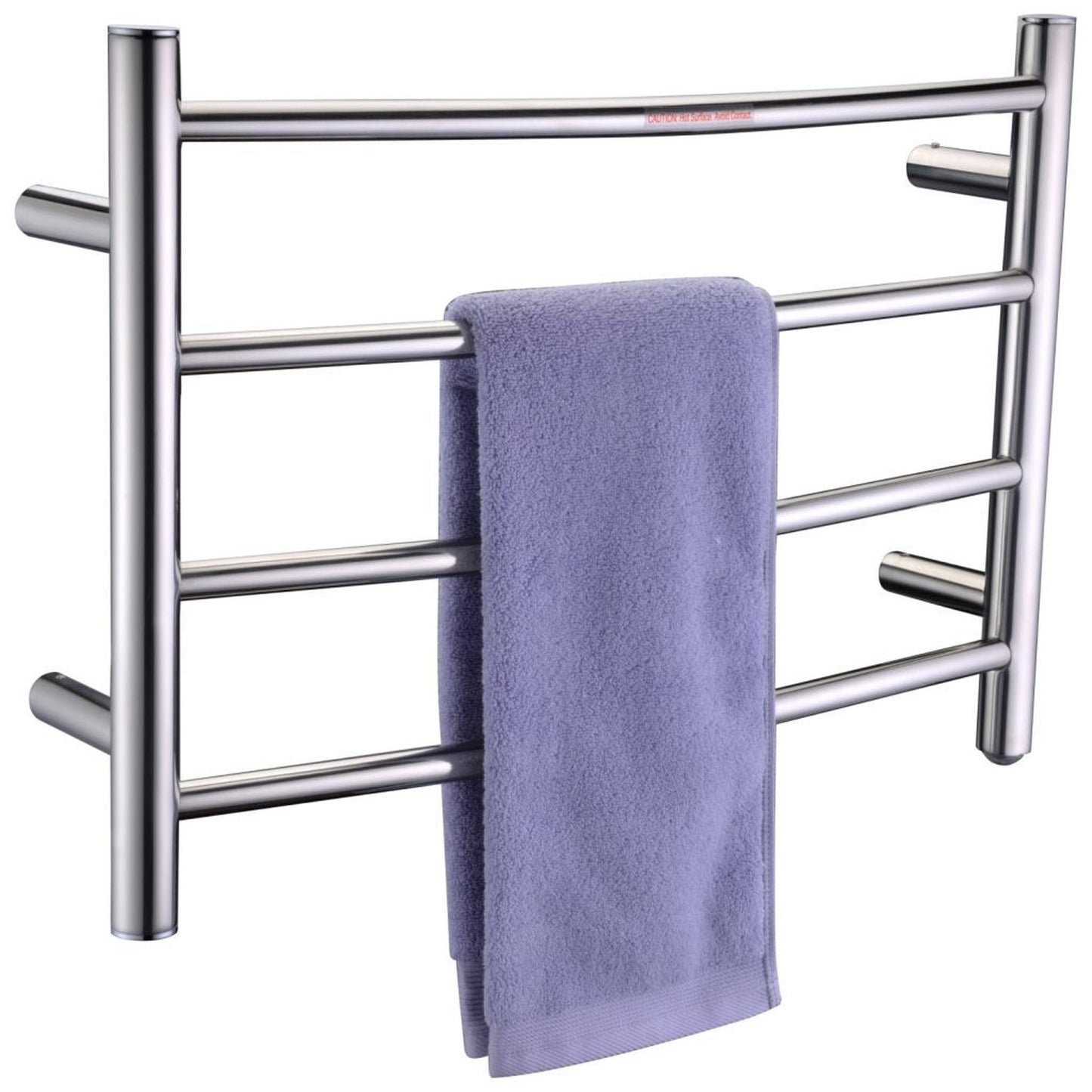 ANZZI Glow Series 4-Bar Stainless Steel Polished Chrome Wall-Mounted Electric Towel Warmer Rack