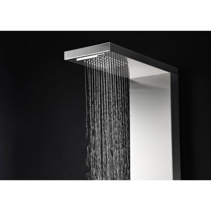 ANZZI Govenor Series 64" Brushed Stainless Steel 2-Jetted Full Body Shower Panel With Heavy Rain Shower Head and Euro-Grip Hand Sprayer