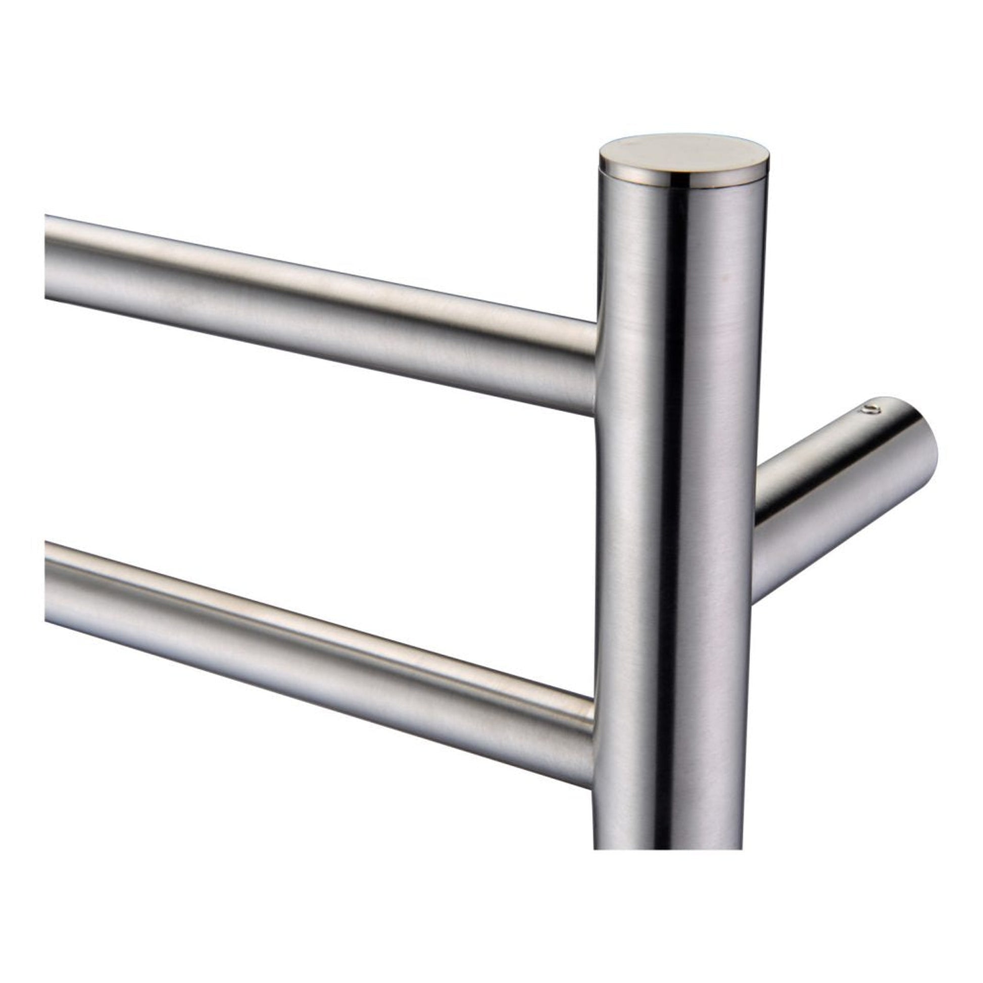 ANZZI Gown Series 7-Bar Stainless Steel Brushed Nickel Wall-Mounted Electric Towel Warmer Rack