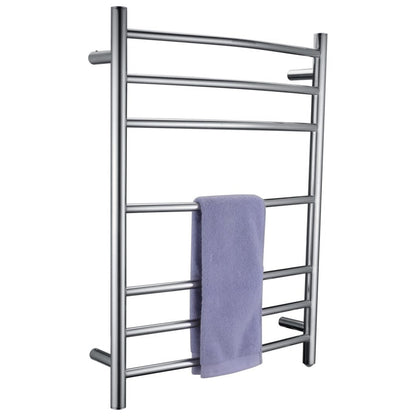 ANZZI Gown Series 7-Bar Stainless Steel Polished Chrome Wall-Mounted Electric Towel Warmer Rack