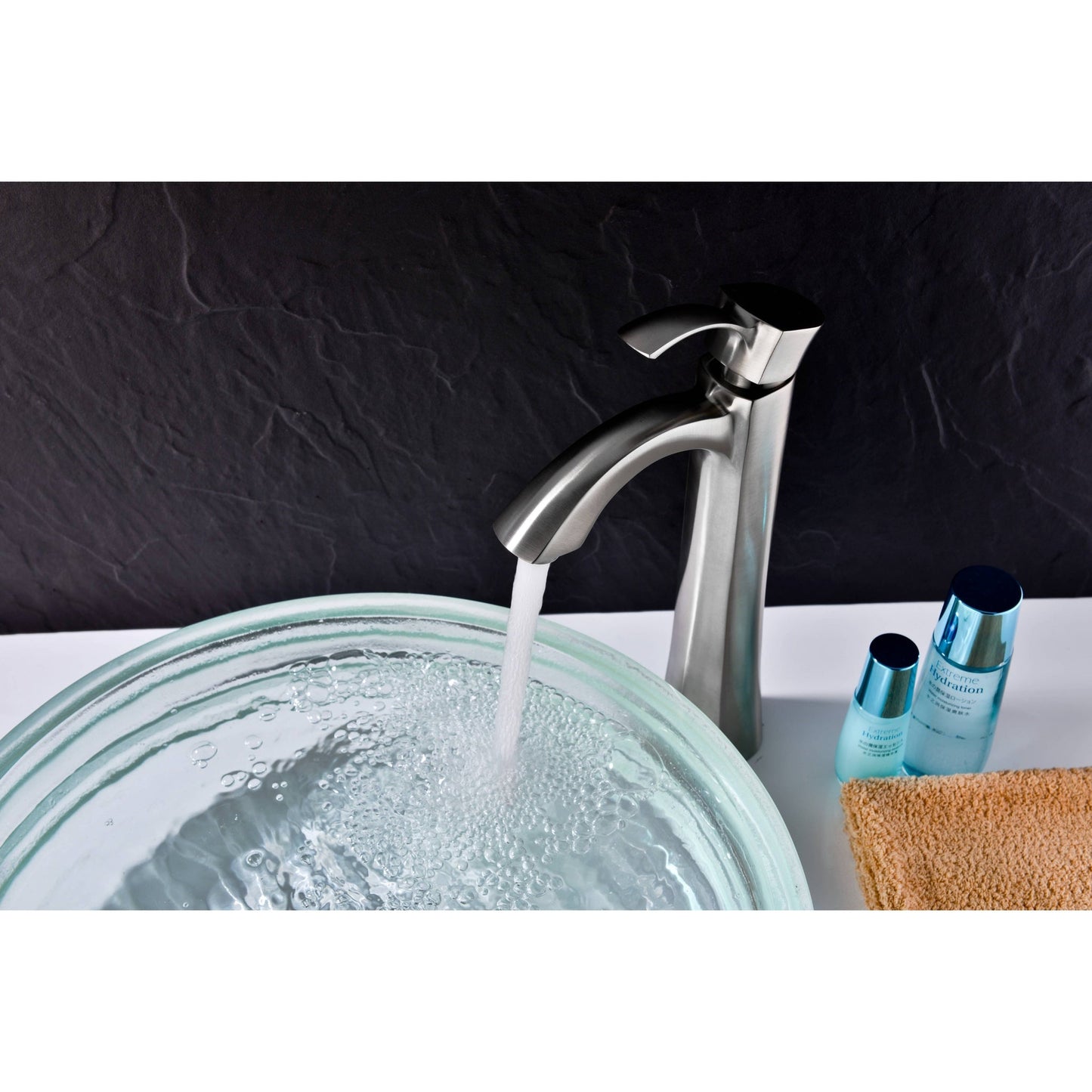 ANZZI Harmony Series 9" Single Hole Brushed Nickel Bathroom Sink Faucet
