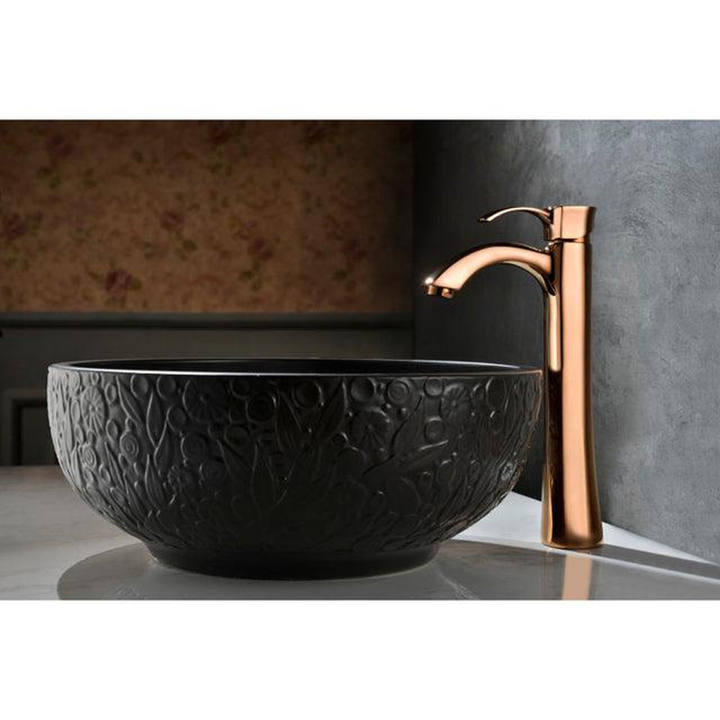 ANZZI Harmony Series 9" Single Hole Rose Gold Bathroom Sink Faucet