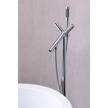 ANZZI Havasu Series 2-Handle Polished Chrome Clawfoot Tub Faucet With Euro-Grip Handheld Sprayer