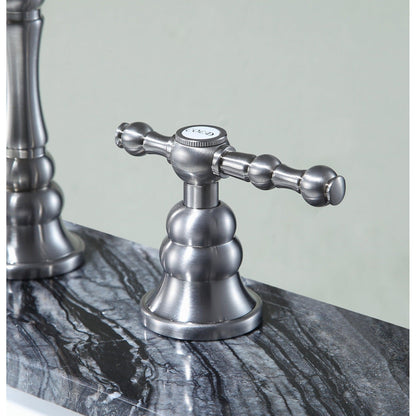 ANZZI Highland Series 6" Widespread Brushed Nickel Bathroom Sink Faucet