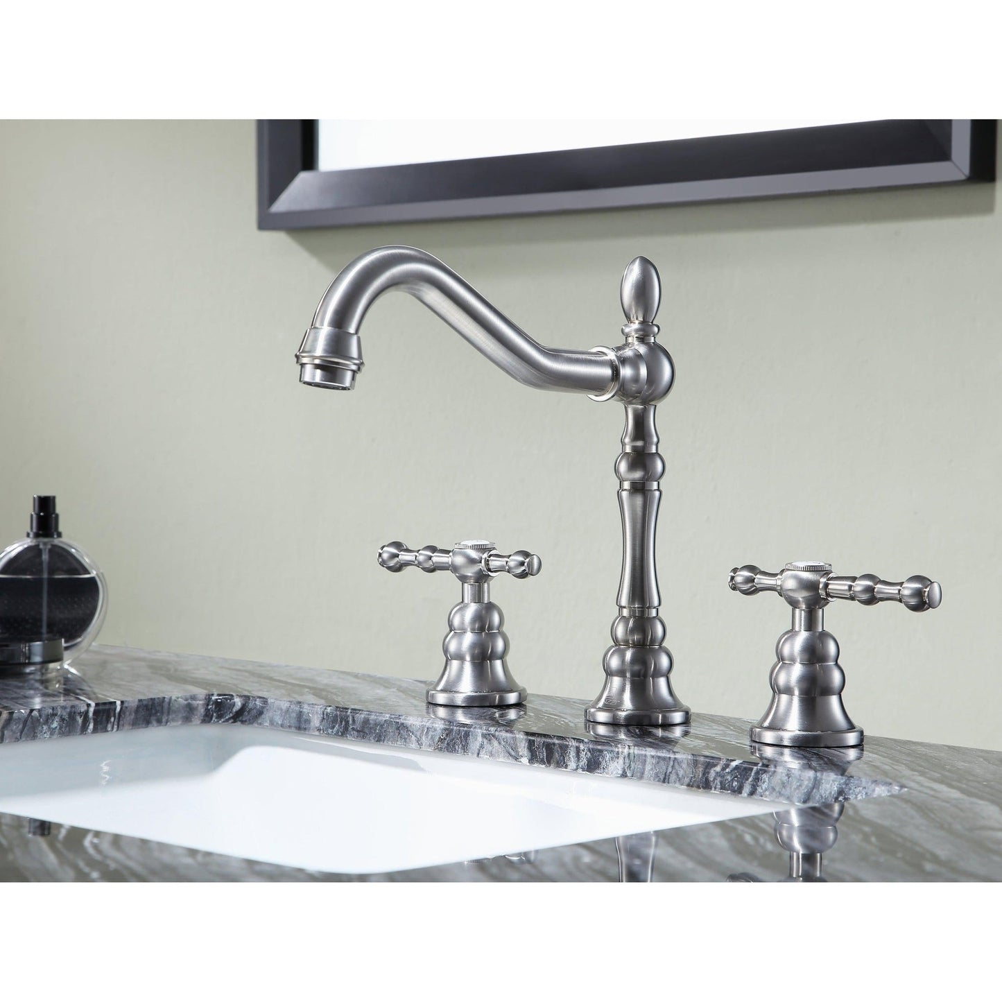 ANZZI Highland Series 6" Widespread Brushed Nickel Bathroom Sink Faucet