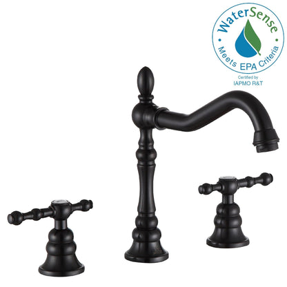 ANZZI Highland Series 6" Widespread Oil Rubbed Bronze Bathroom Sink Faucet