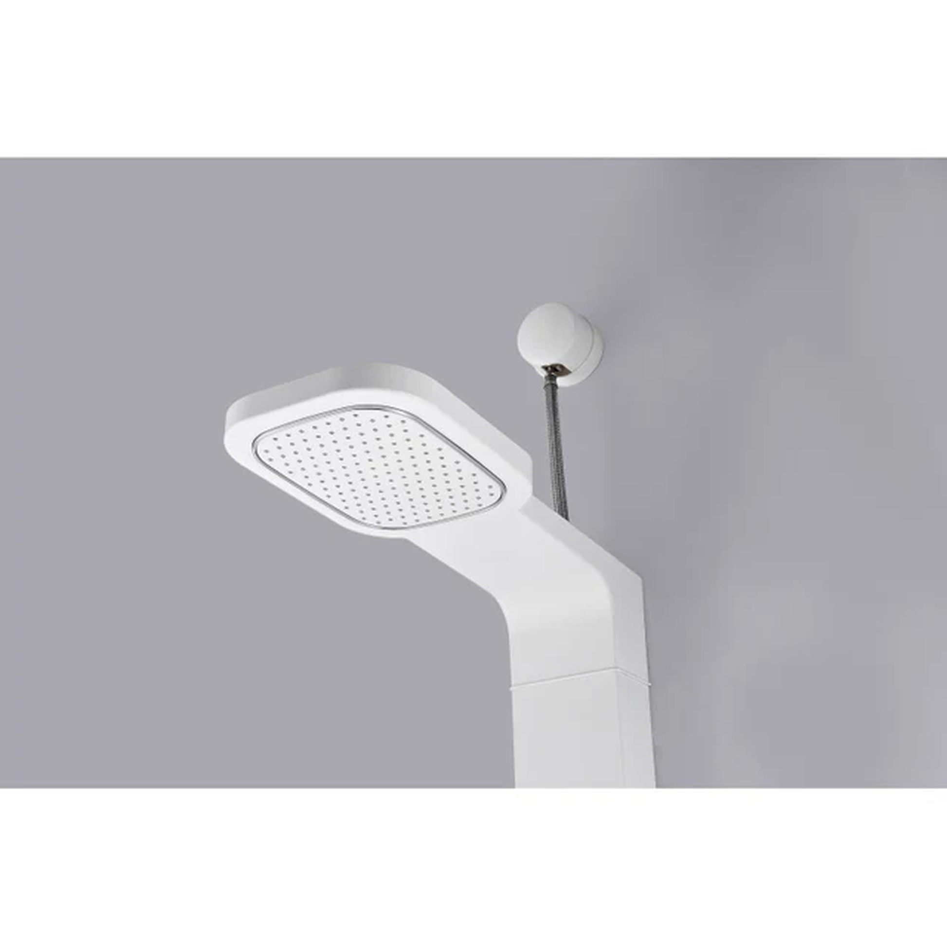 ANZZI Inland Series 44" White 2-Jetted Full Body Shower Panel With Heavy Rain Shower Head and Euro-Grip Hand Sprayer
