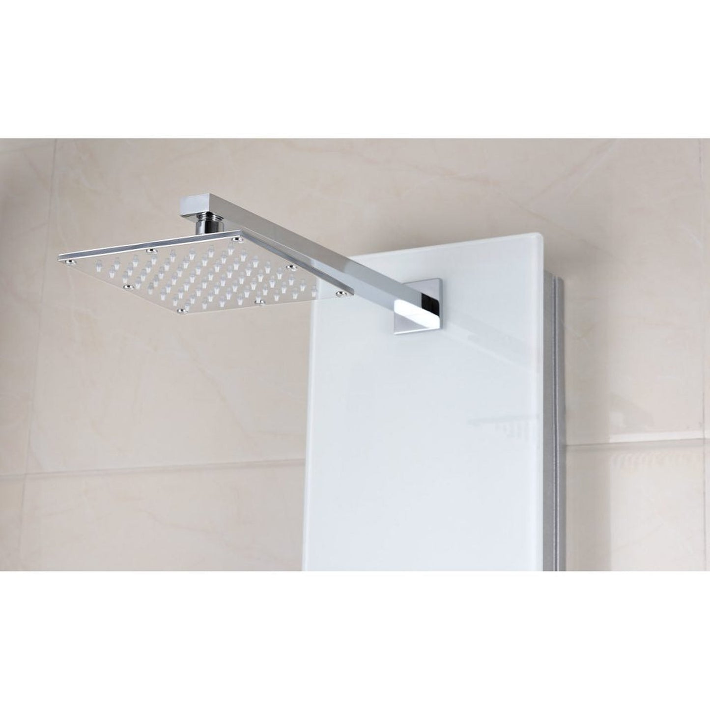 ANZZI Jaguar Series 60" White 6-Jetted Full Body Shower Panel With Heavy Rain Shower Head and Euro-Grip Hand Sprayer