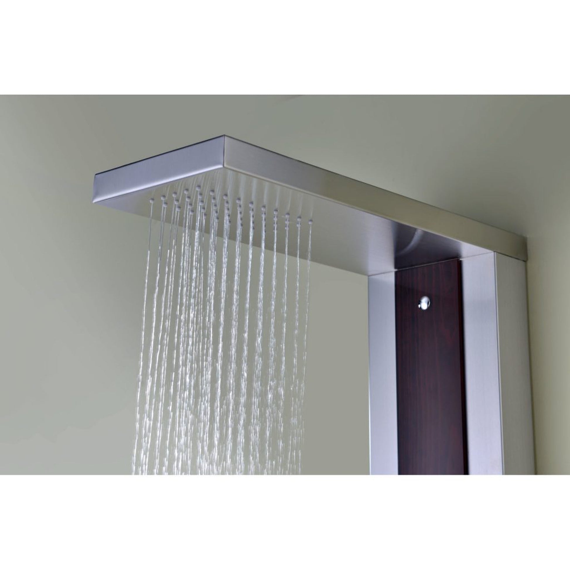 ANZZI Kiki Series 59" Mahogany 6-Jetted Full Body Shower Panel With Heavy Rain Shower Head and Euro-Grip Hand Sprayer