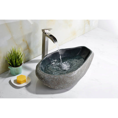 ANZZI Lovro Series 20" x 14" Irregular Shape Dark River Vessel Sink