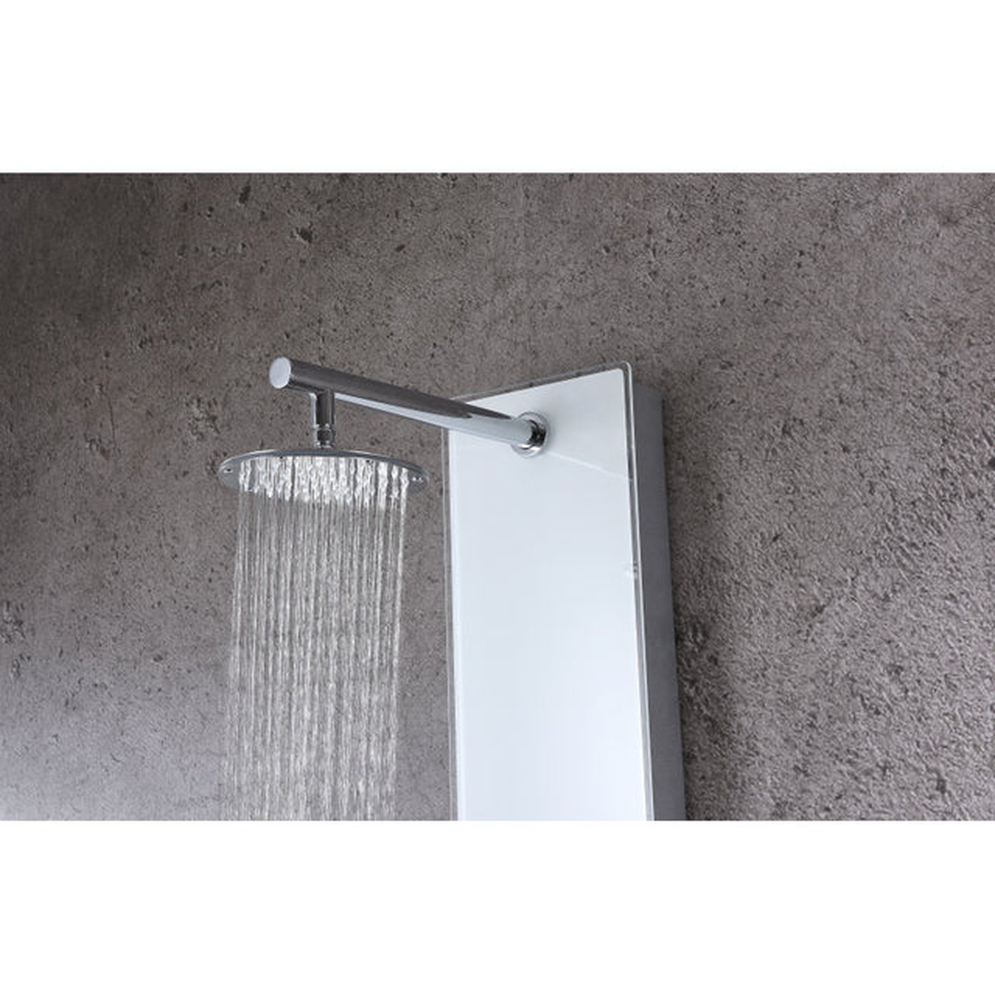 ANZZI Lynn Series 58" White 3-Jetted Full Body Shower Panel With Heavy Rain Shower Head and Euro-Grip Hand Sprayer