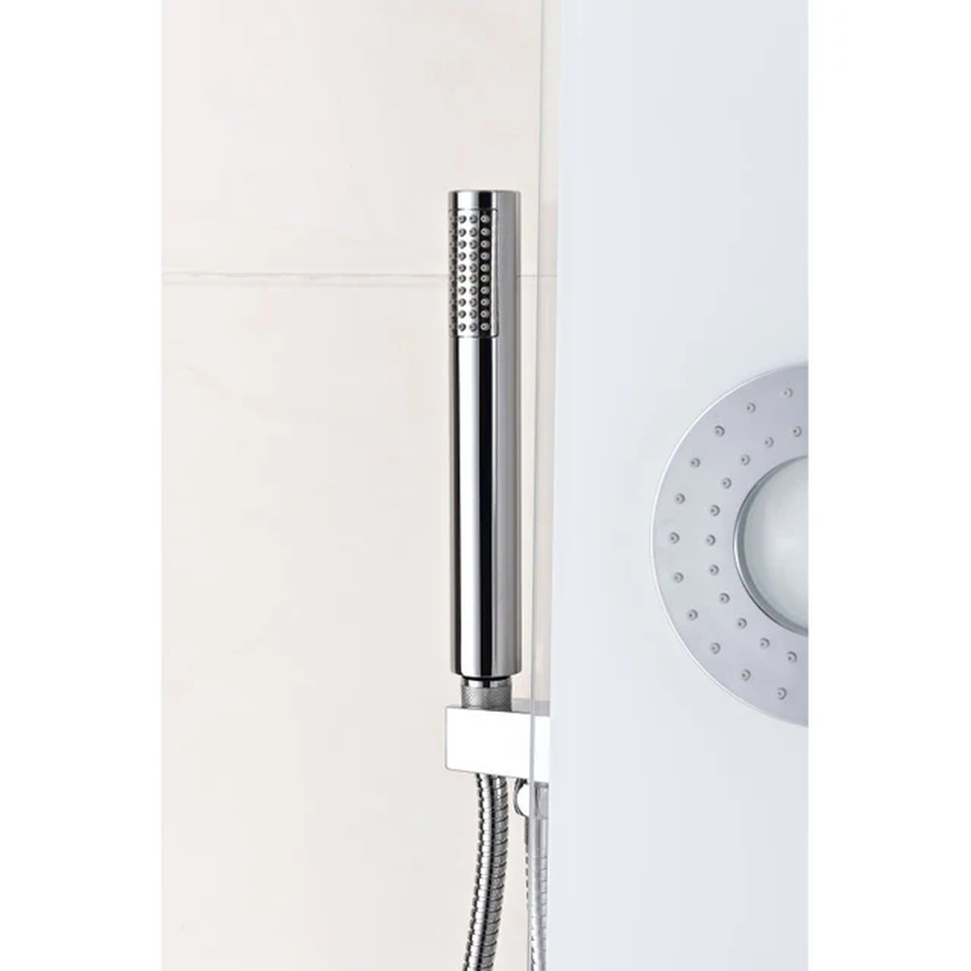 ANZZI Lynn Series 58" White 3-Jetted Full Body Shower Panel With Heavy Rain Shower Head and Euro-Grip Hand Sprayer