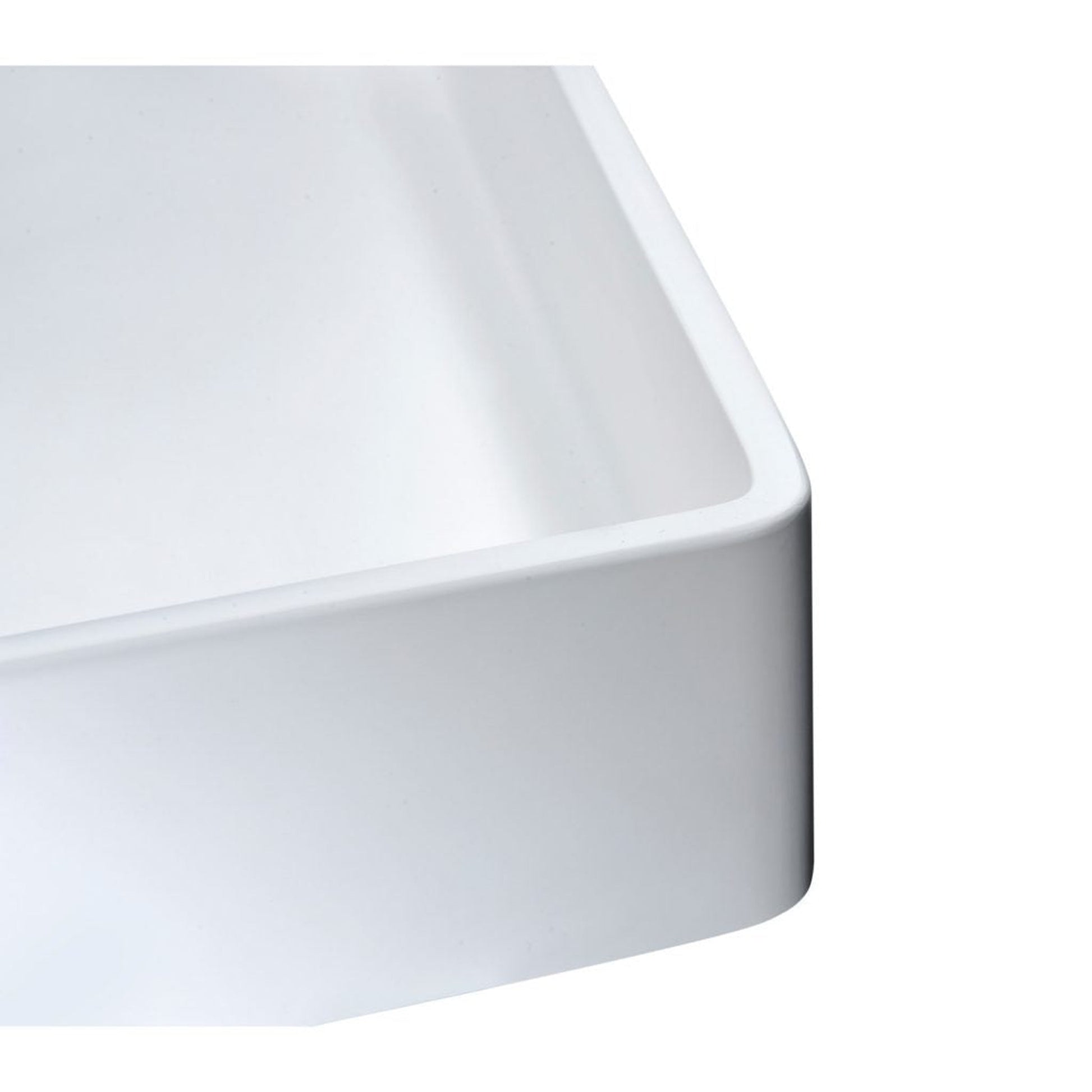 ANZZI Matimbi Series 16" x 16" Square Shape Matte White Vessel Sink