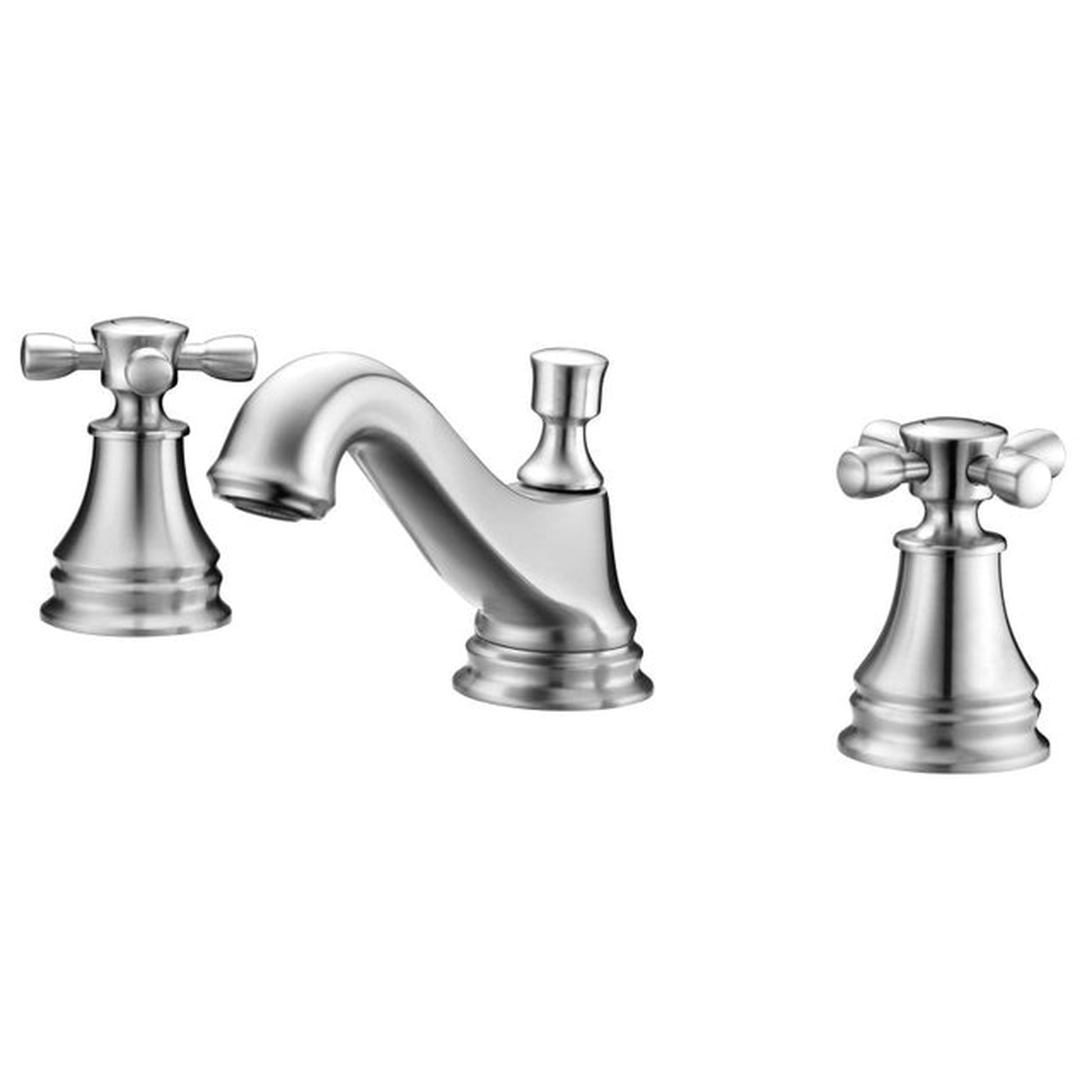 ANZZI Melody Series 3" Widespread Brushed Nickel Mid-Arc Bathroom Sink Faucet