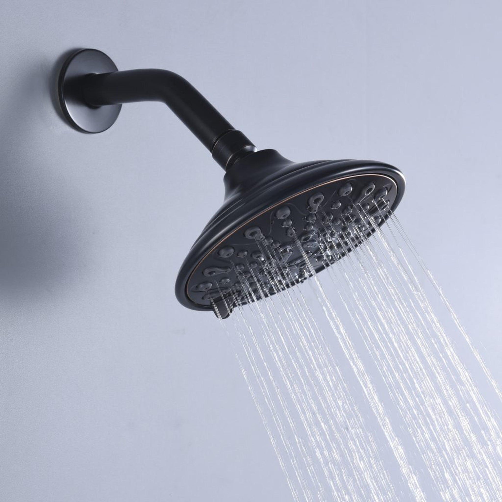 ANZZI Mesto Series Oil Rubbed Bronze Wall-Mounted Single Handle Heavy Rain Shower Head With Bath Faucet Set