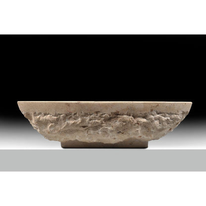 ANZZI Moon Series 20" x 16" Square Shape Cream Marble Vessel Sink