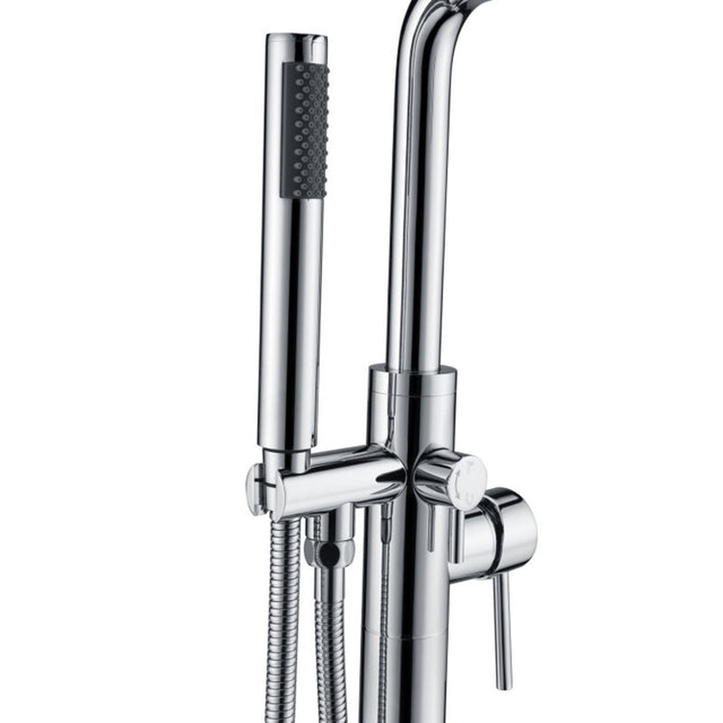 ANZZI Moray Series 2-Handle Polished Chrome Clawfoot Tub Faucet With Euro-Grip Handheld Sprayer