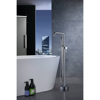ANZZI Moray Series 2-Handle Polished Chrome Clawfoot Tub Faucet With Euro-Grip Handheld Sprayer